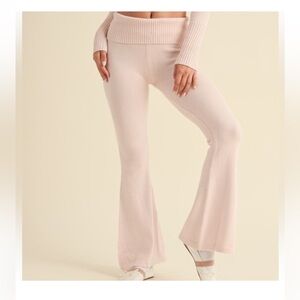 🆕🤍Kimberly C Women's Fold Over Pink Knit Pants